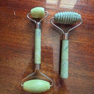 Jade Stone Facial Massage Roller Set